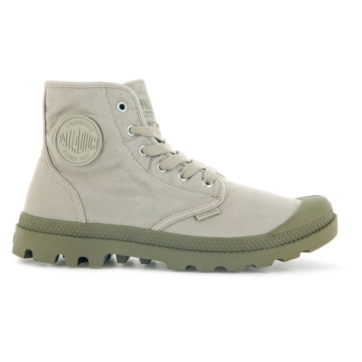 Palladium Pampa Hi Men\'s Boots Light Grey | UK P685-BIE